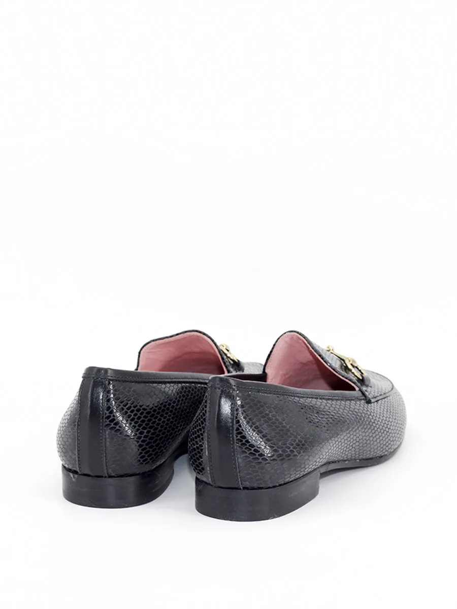 Black leather Amazonia Genova moccasins