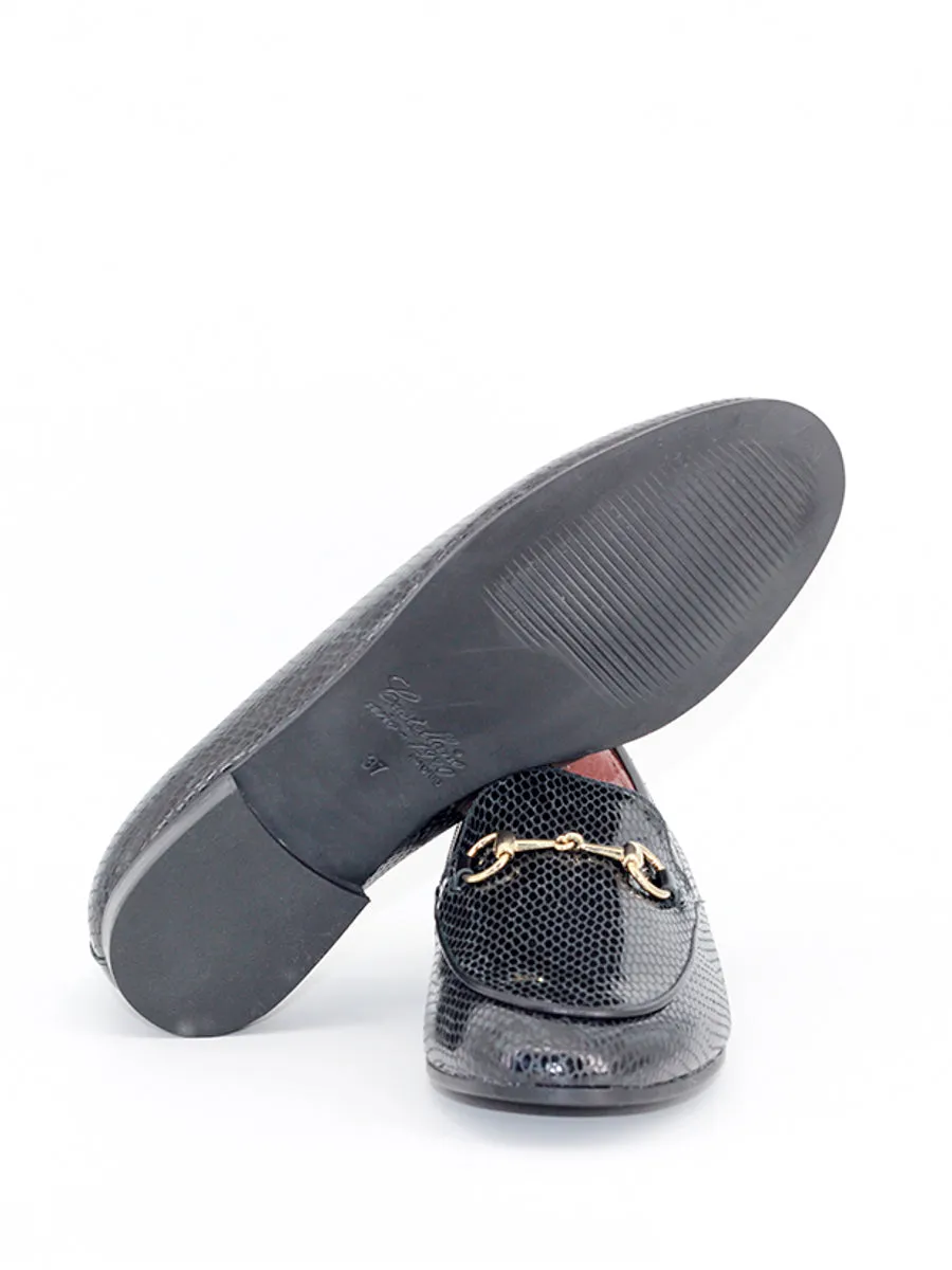 Black leather Amazonia Genova moccasins