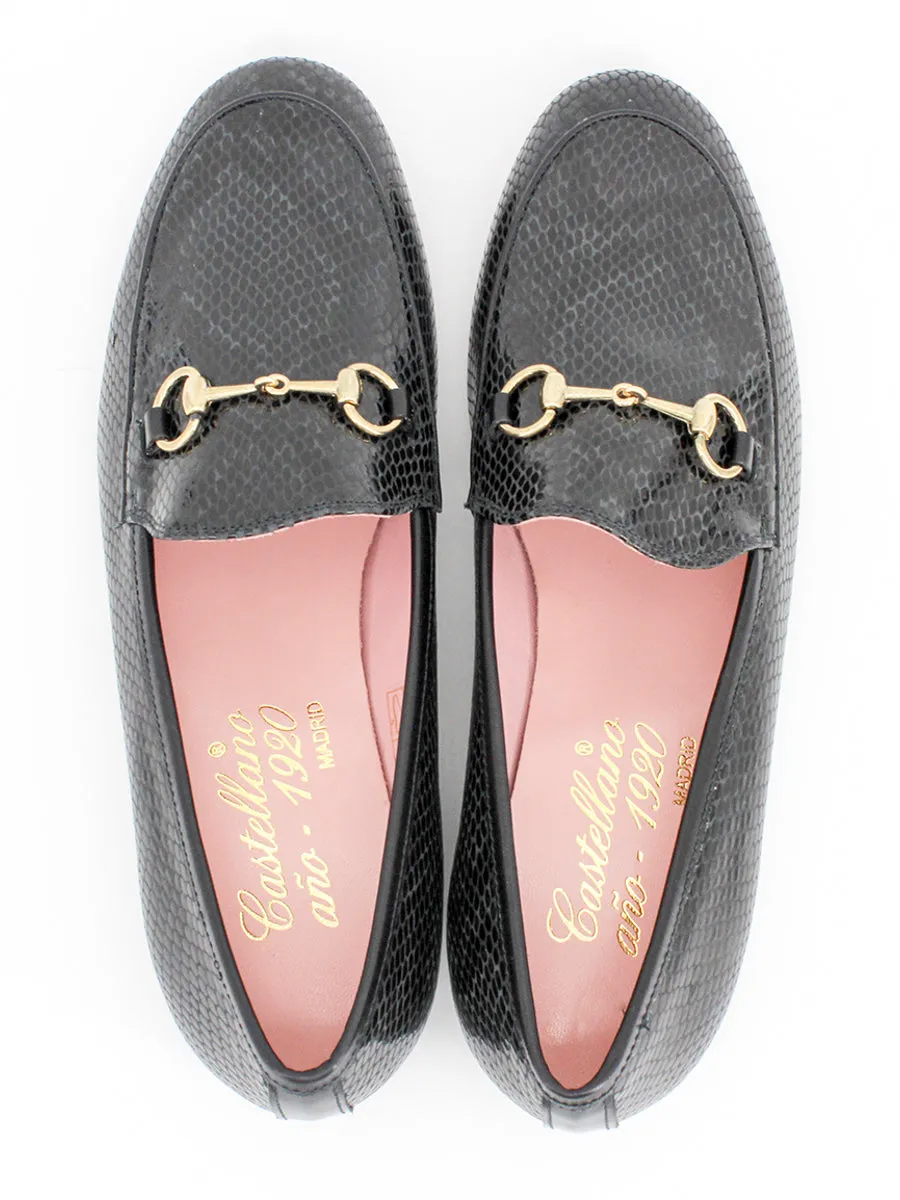 Black leather Amazonia Genova moccasins