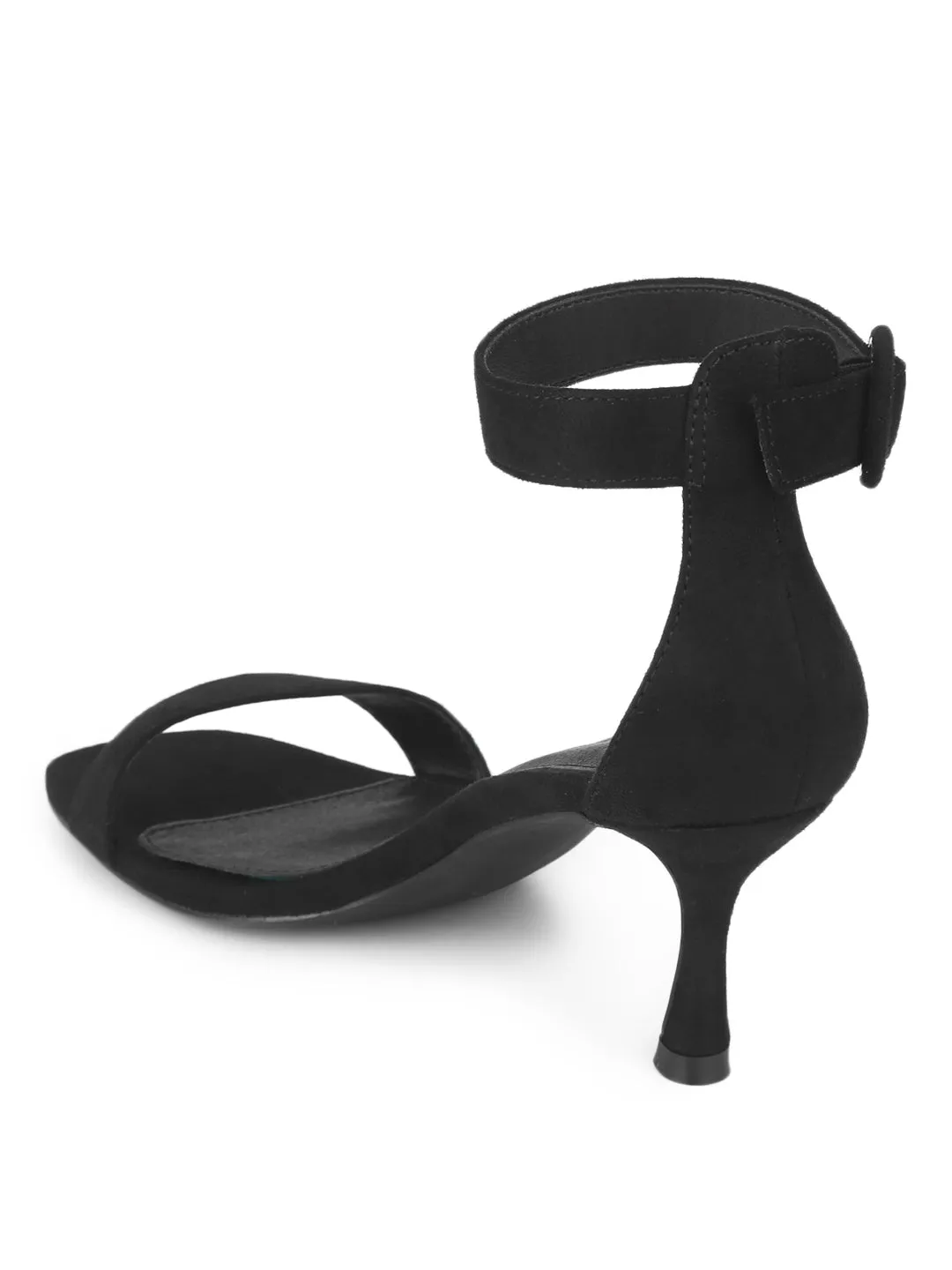 Black Micro Mid Stiletto Heels