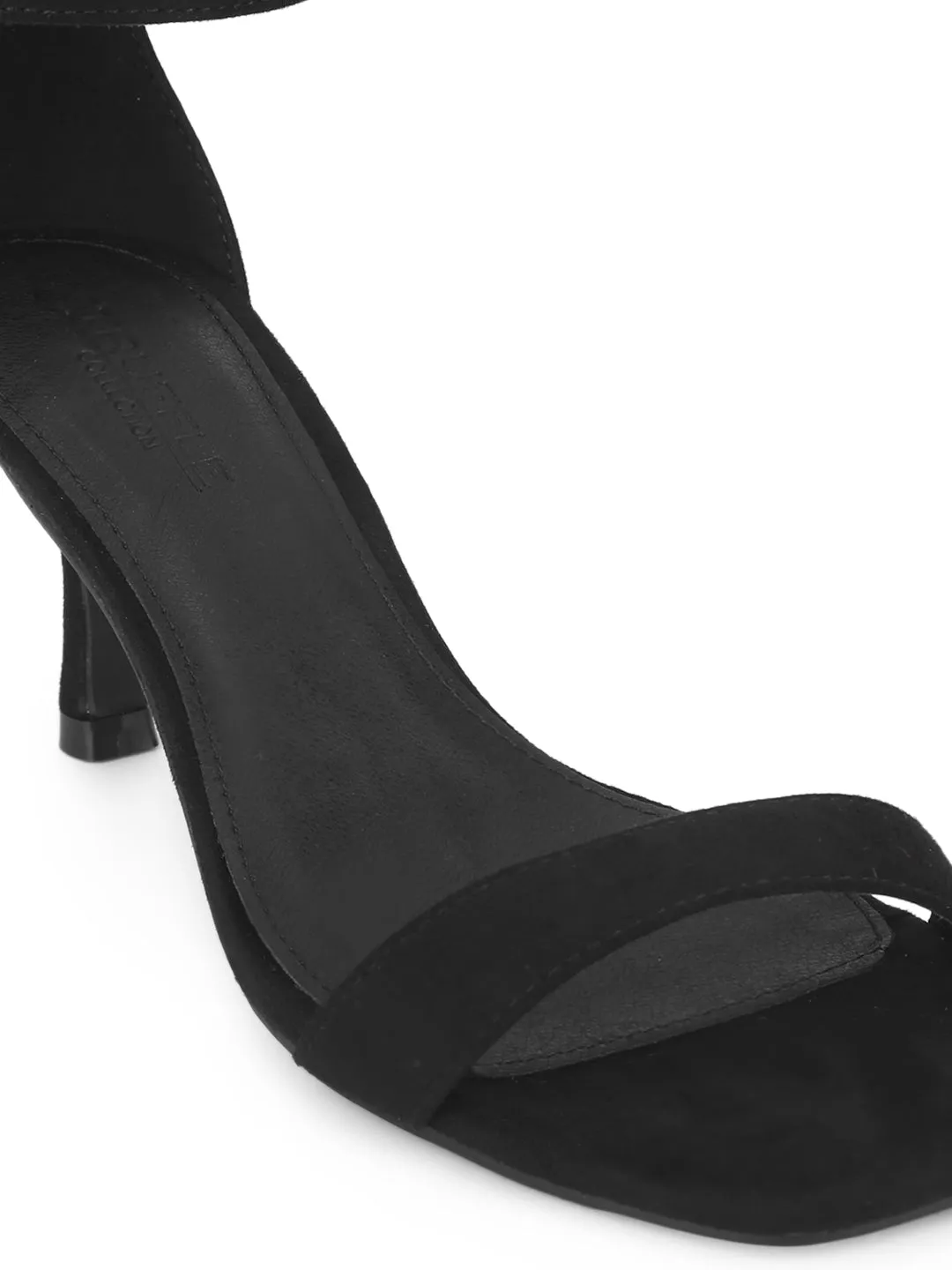 Black Micro Mid Stiletto Heels