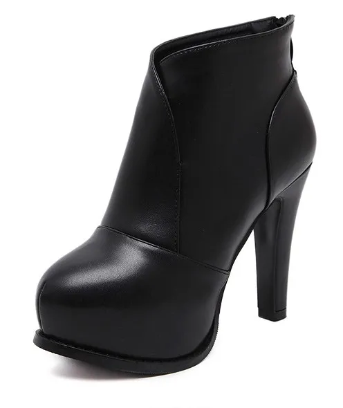 Black Platforms Stiletto Boots Shoes