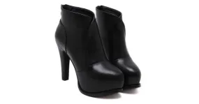 Black Platforms Stiletto Boots Shoes