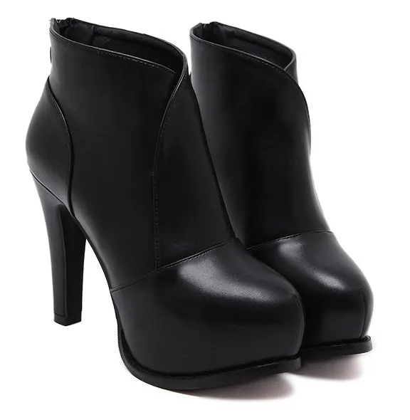 Black Platforms Stiletto Boots Shoes