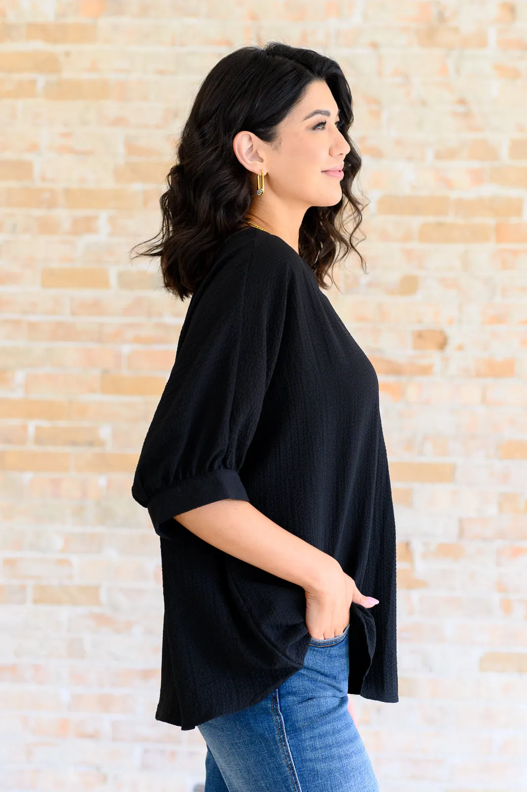 Black V-Neck Blouse - Versatile and Stylish