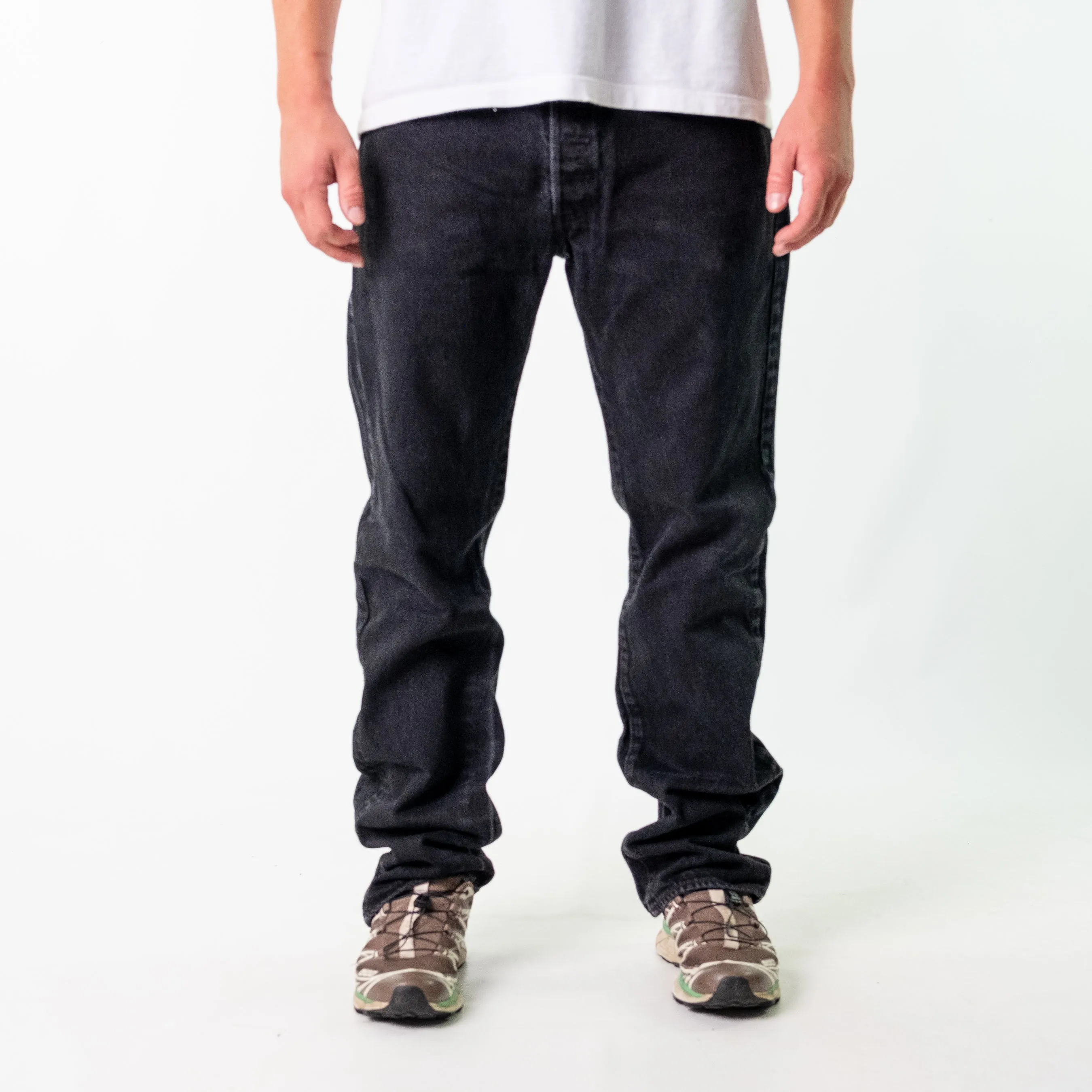 Black y2ks Levi's 501 Denim Jeans Baggy Pants (36x34)