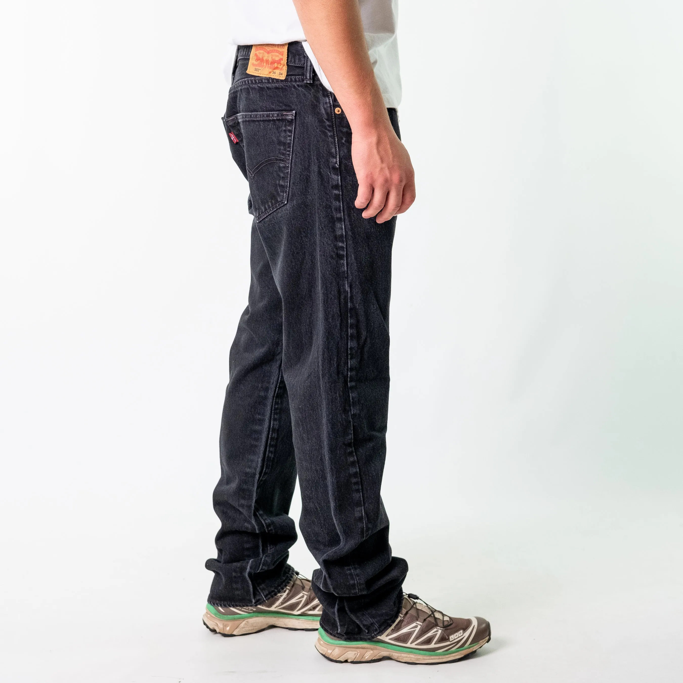 Black y2ks Levi's 501 Denim Jeans Baggy Pants (36x34)