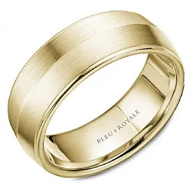 Bleu Royale 14K Gold Men's Wedding Band RYL-026W8