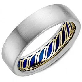 Bleu Royale 14K Gold Men's Wedding Band RYL-139WR65