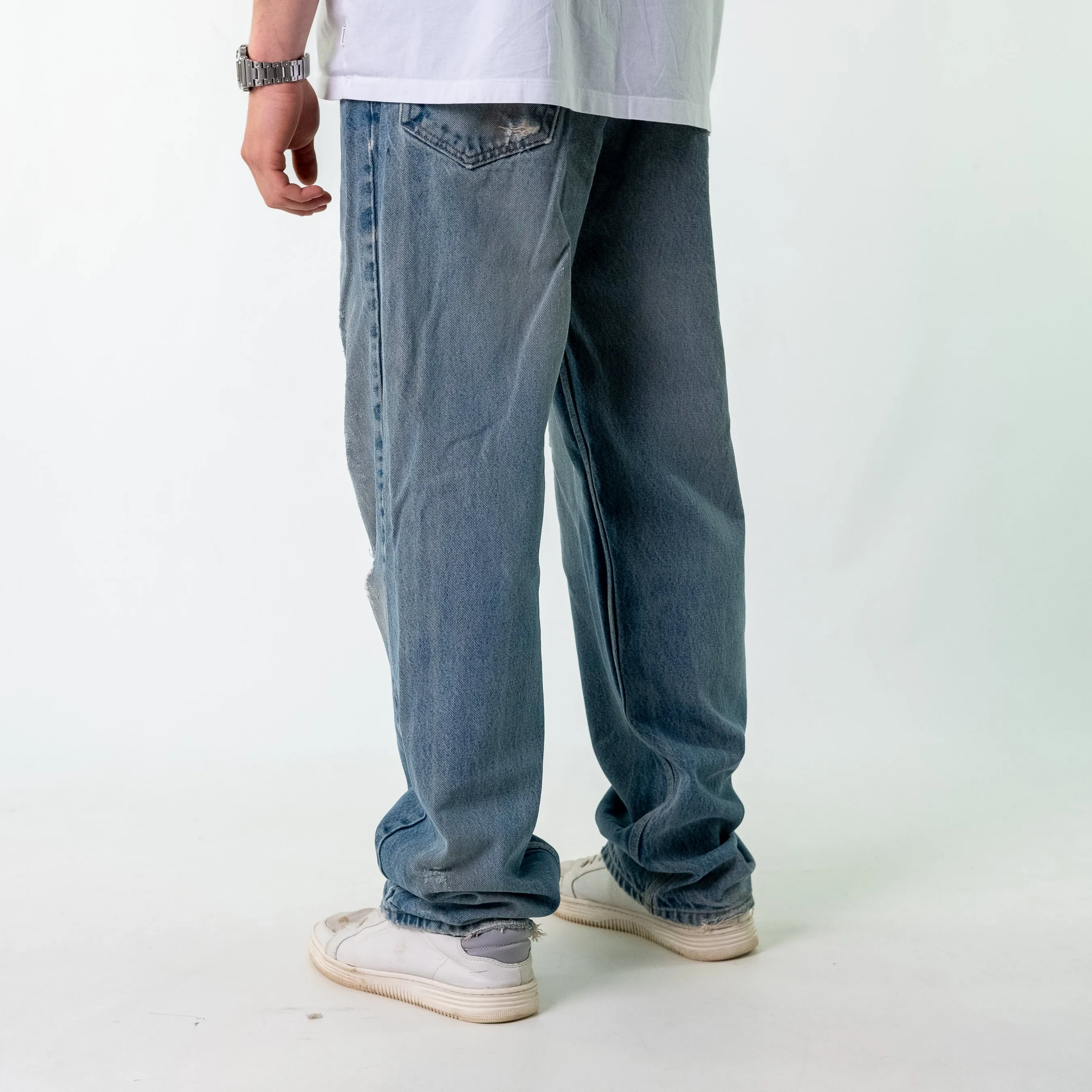 Blue 90s Carhartt Denim Jeans Baggy Pants (38x34)