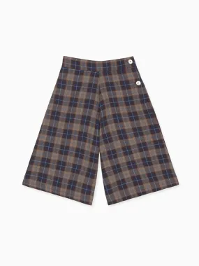 Blue Check Carmin Girl Trousers