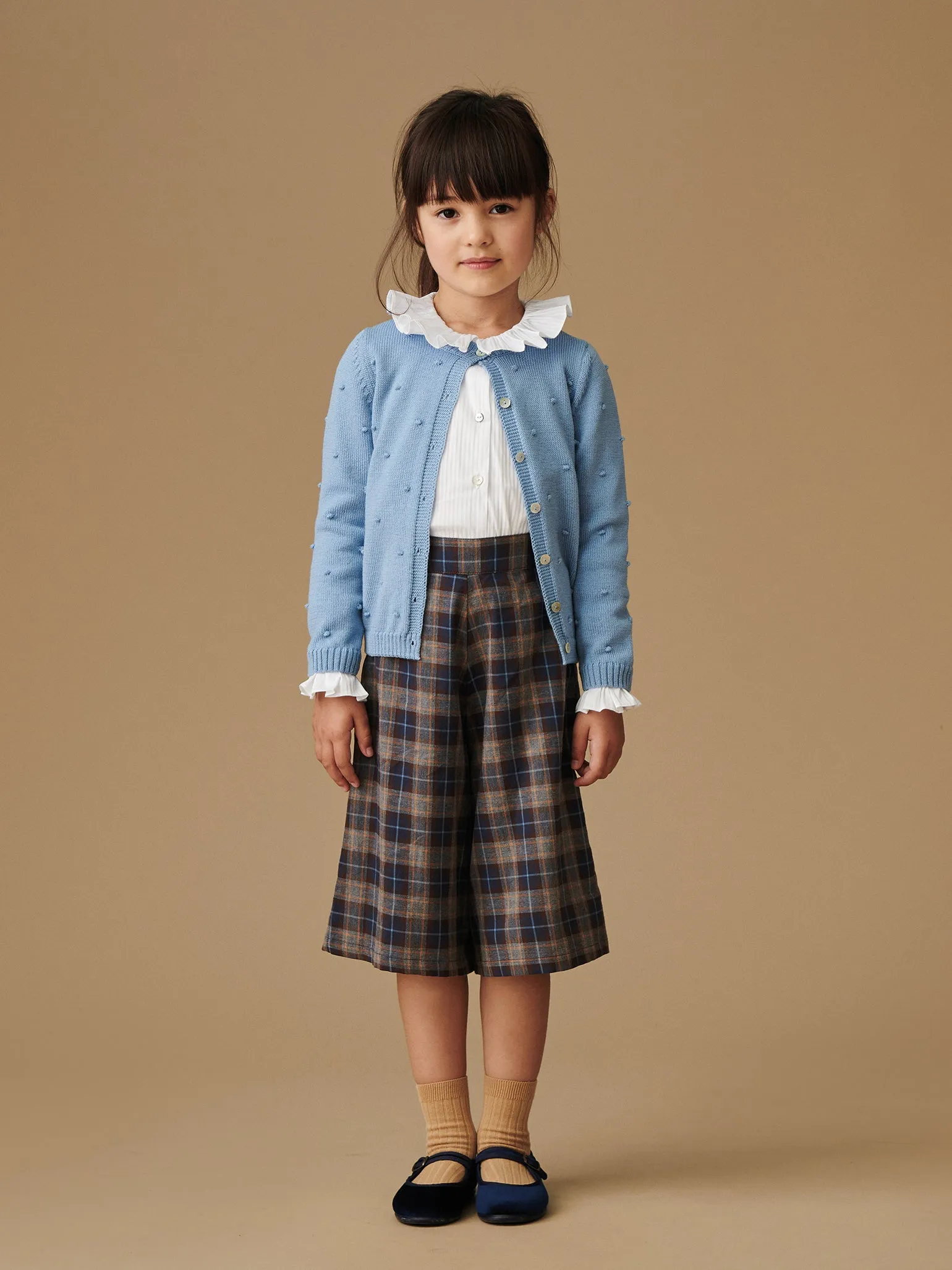 Blue Check Carmin Girl Trousers