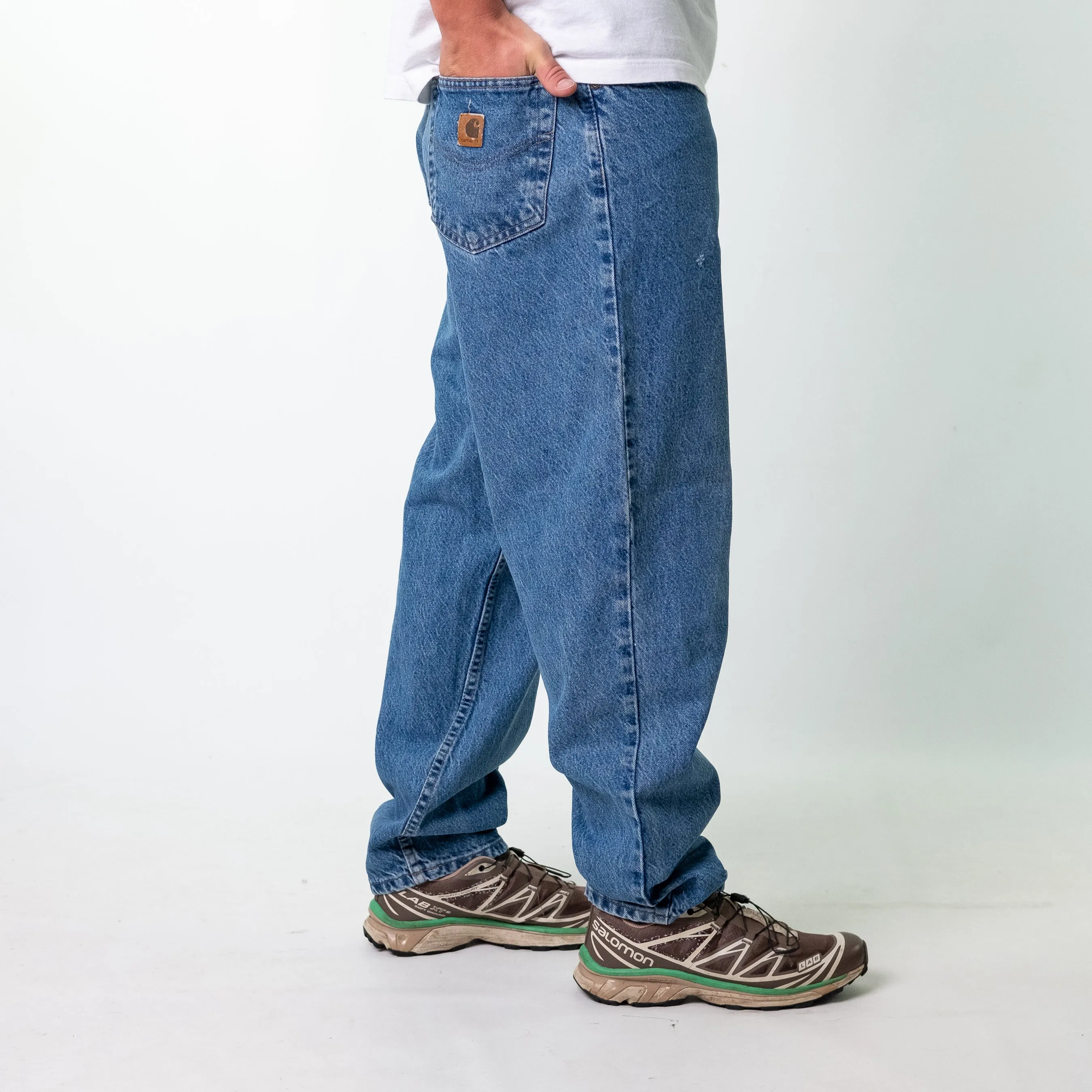 Blue y2ks Carhartt Denim Jeans Baggy Pants (36x32)