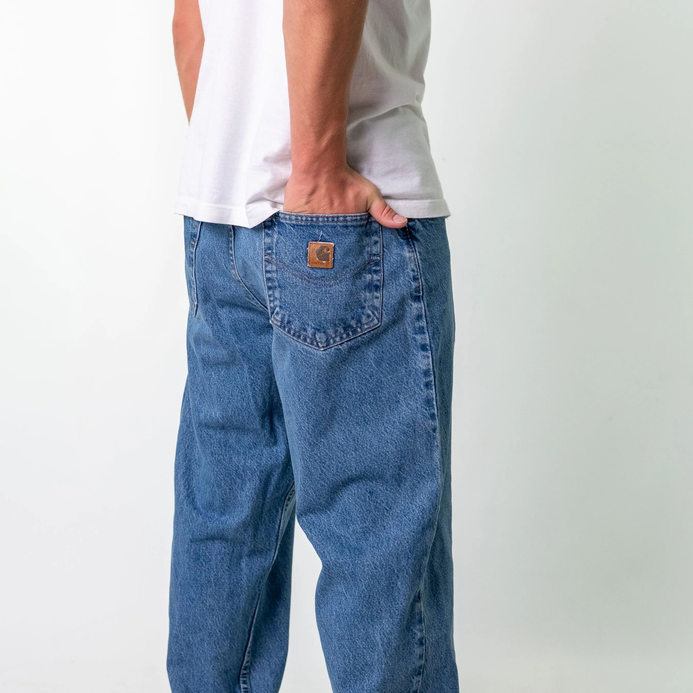 Blue y2ks Carhartt Denim Jeans Baggy Pants (36x32)