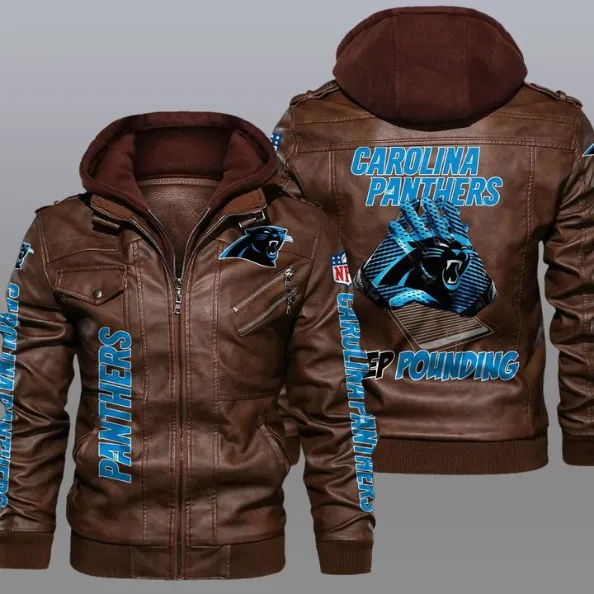 Bogdan Carolina Panthers Bomber Leather Jacket