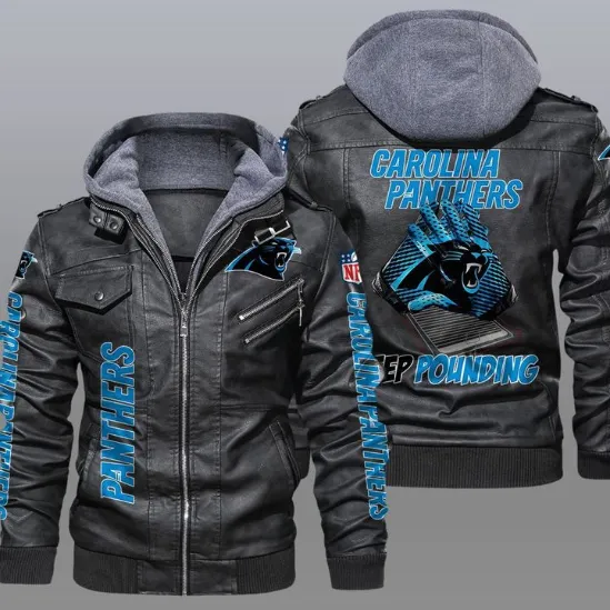 Bogdan Carolina Panthers Bomber Leather Jacket