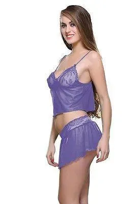 Bold Desire Babydoll Set Purple #907