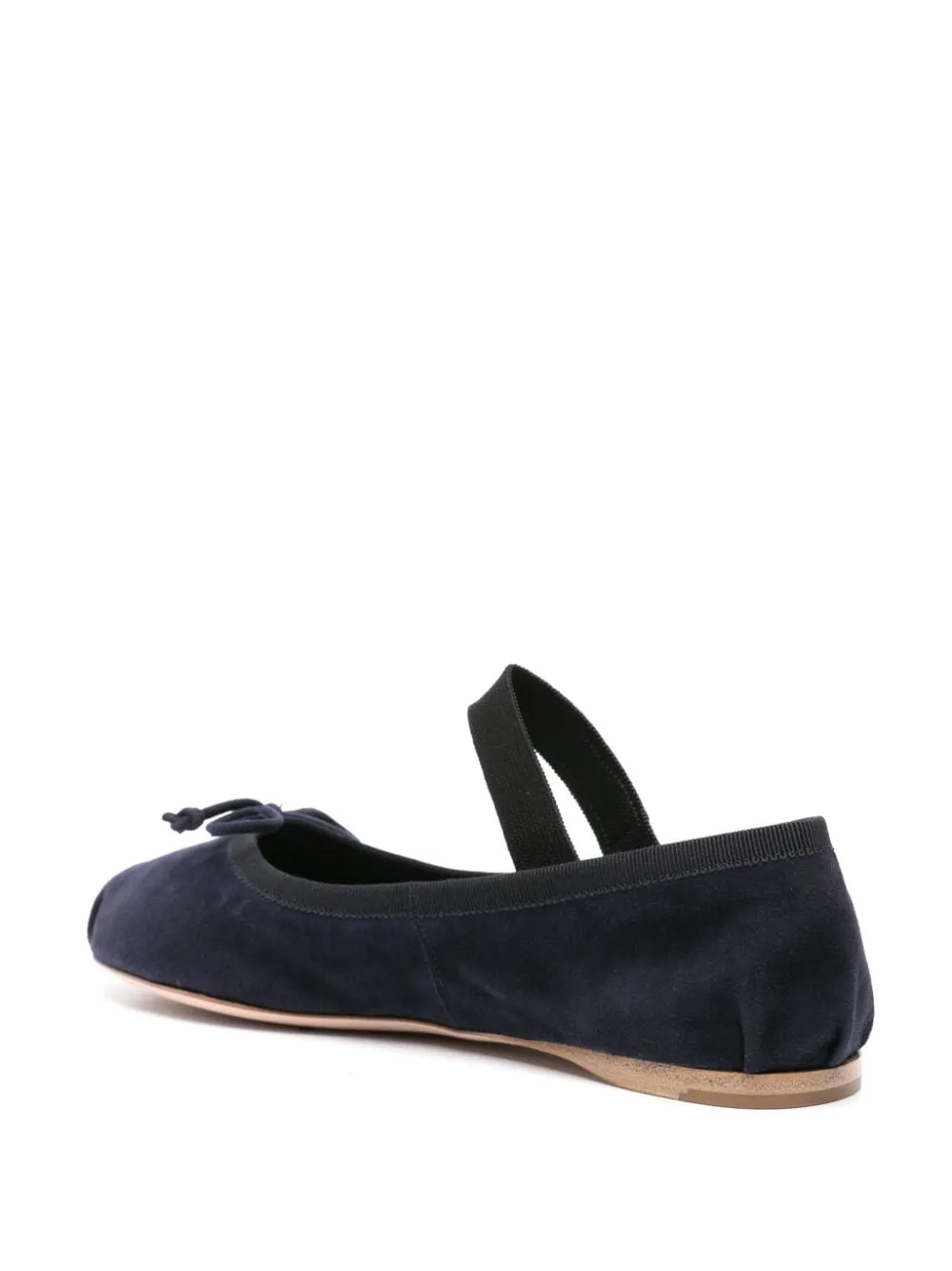 bow detail suede ballerina shoes