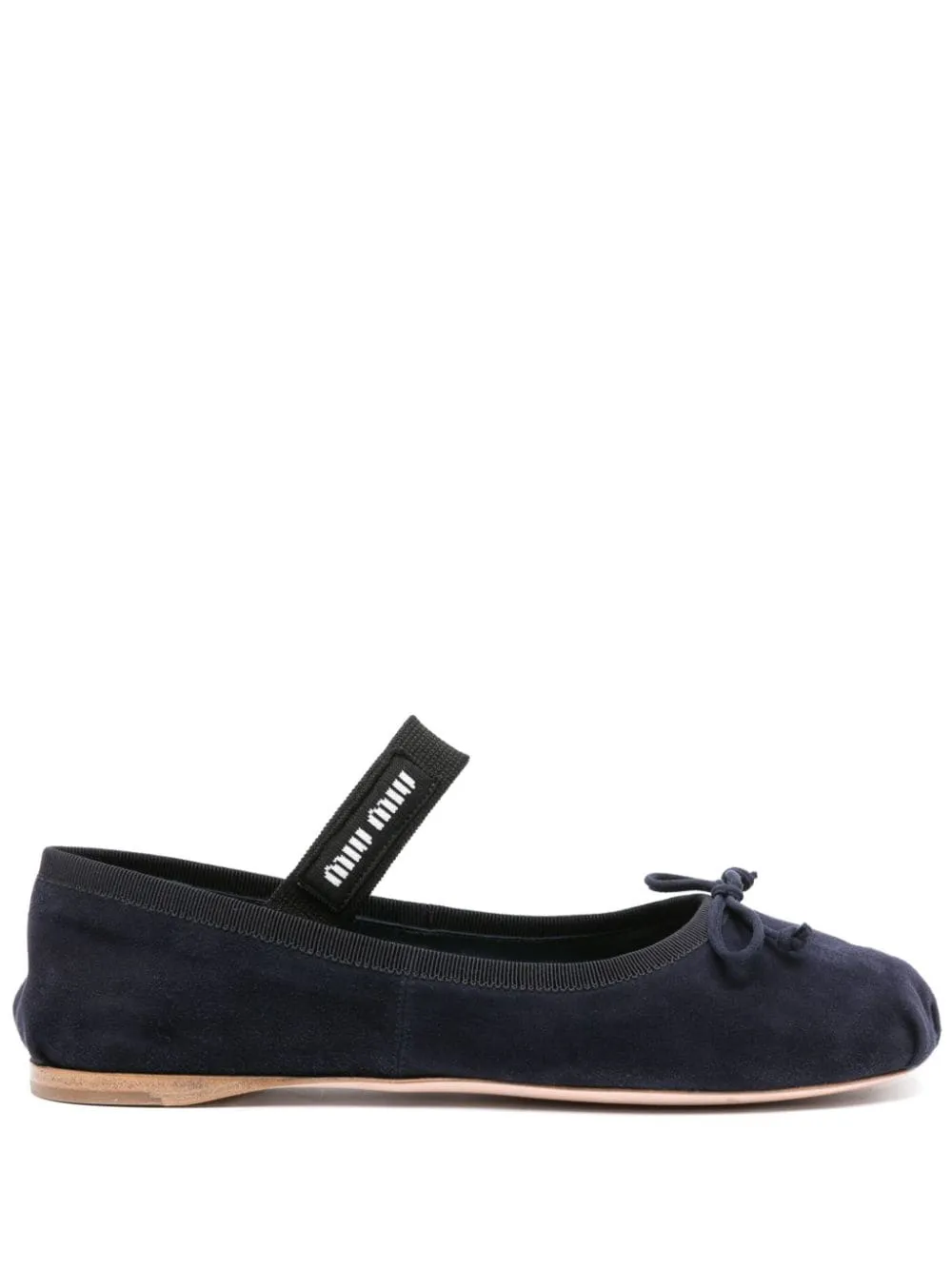 bow detail suede ballerina shoes