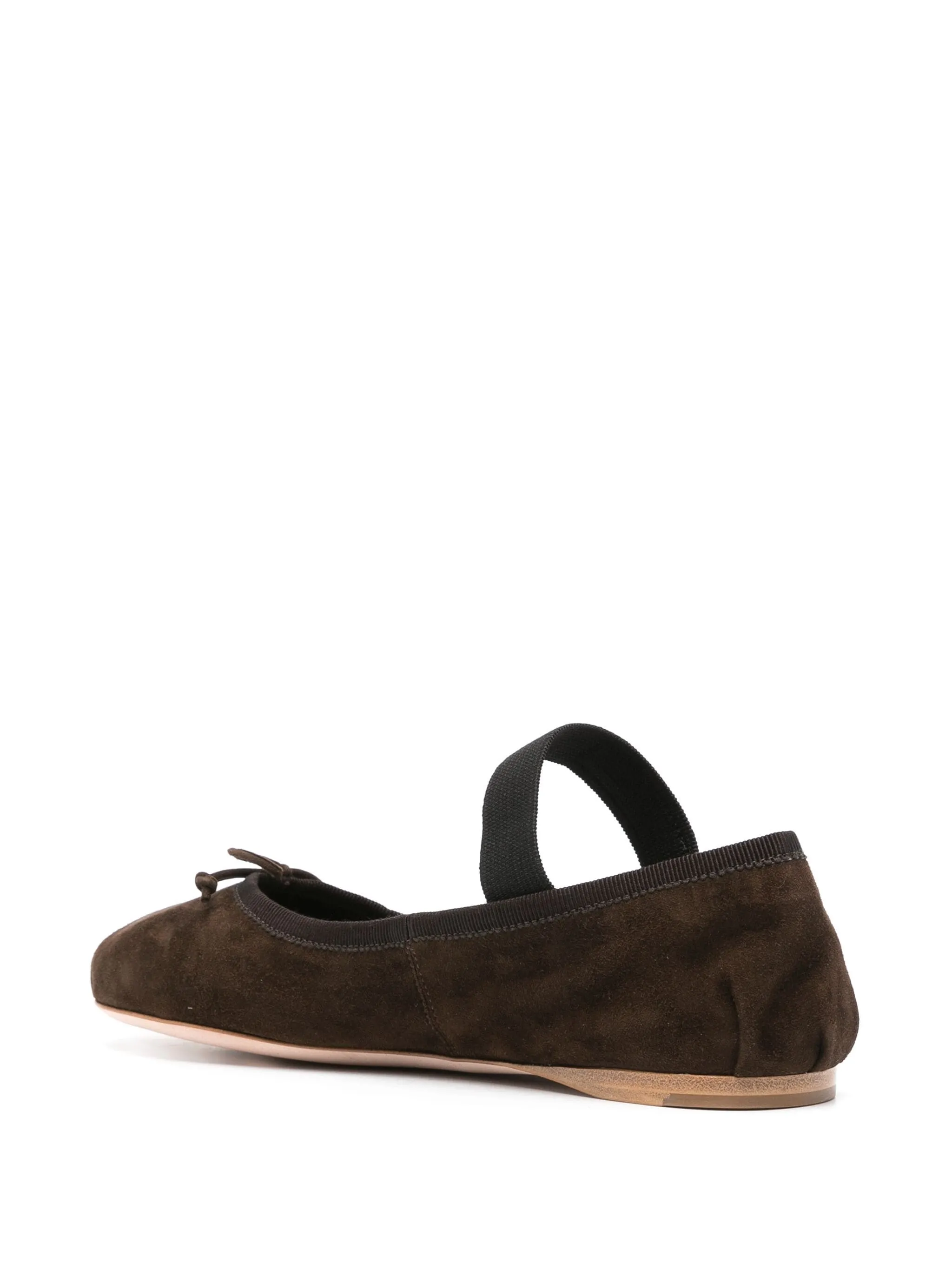 bow detail suede ballerina shoes