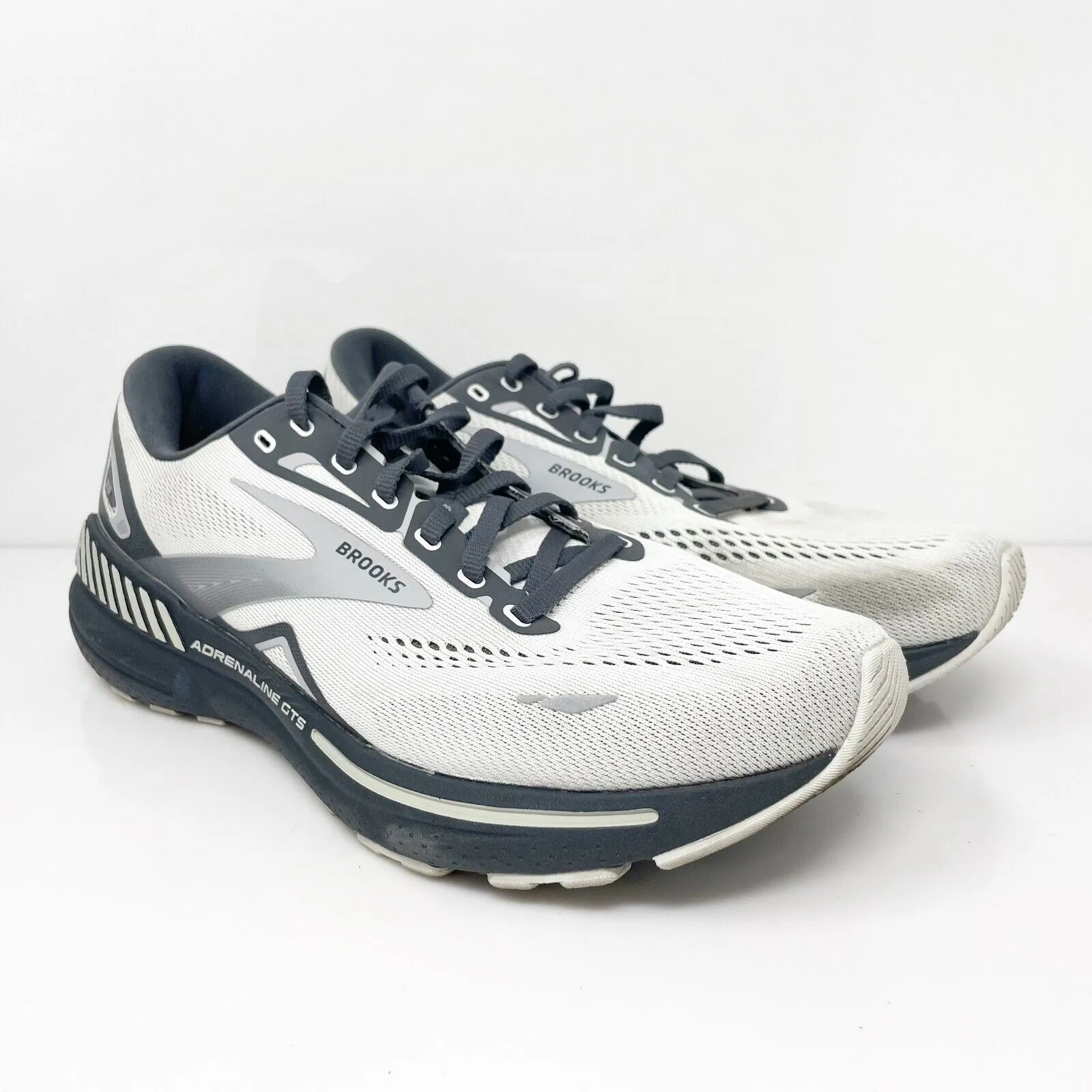 Brooks Mens Adrenaline GTS 23 1103911D065 White Running Shoes Sneakers Size 9.5D