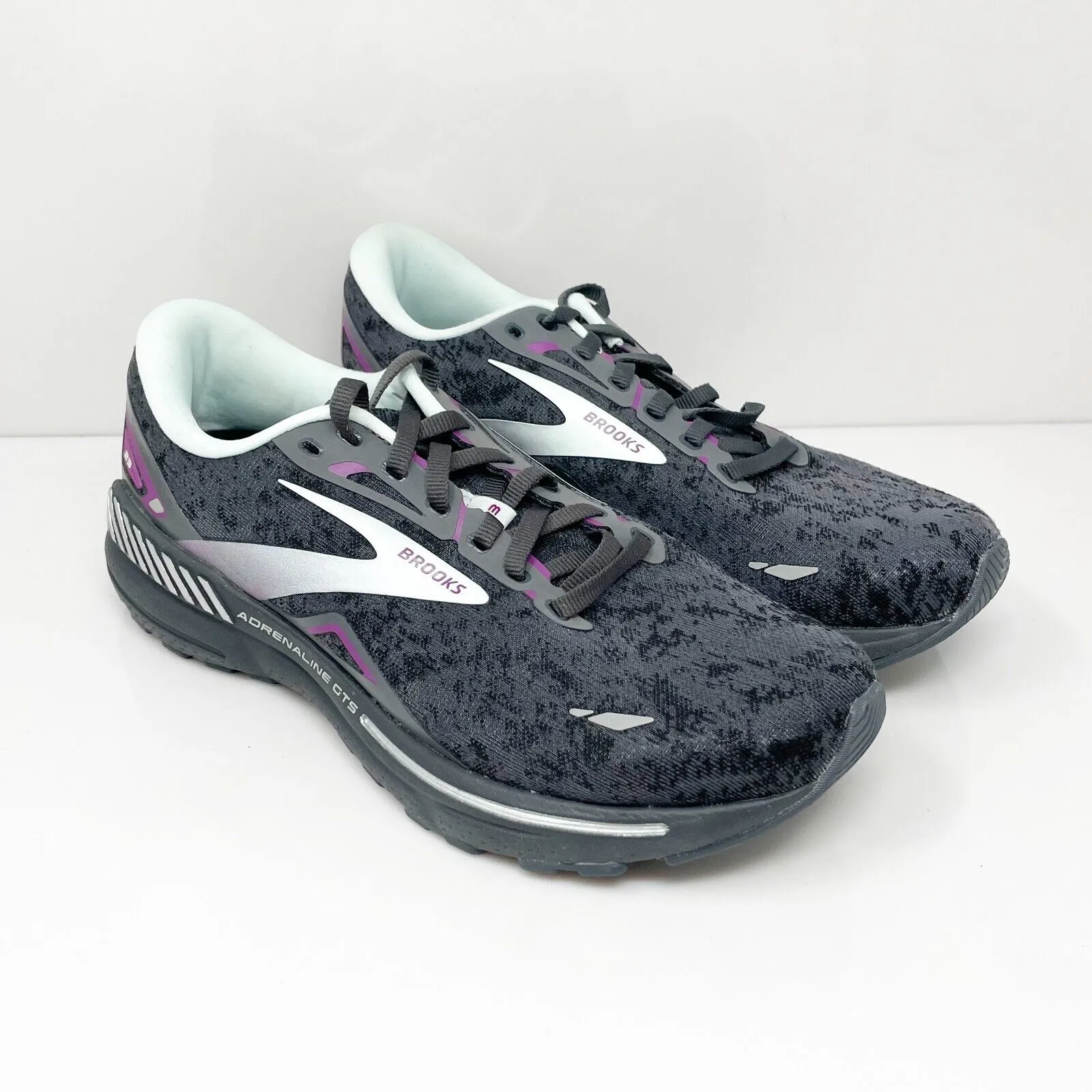 Brooks Womens Adrenaline GTS 23 1203811D072 Black Running Shoes Sneakers 10.5 D