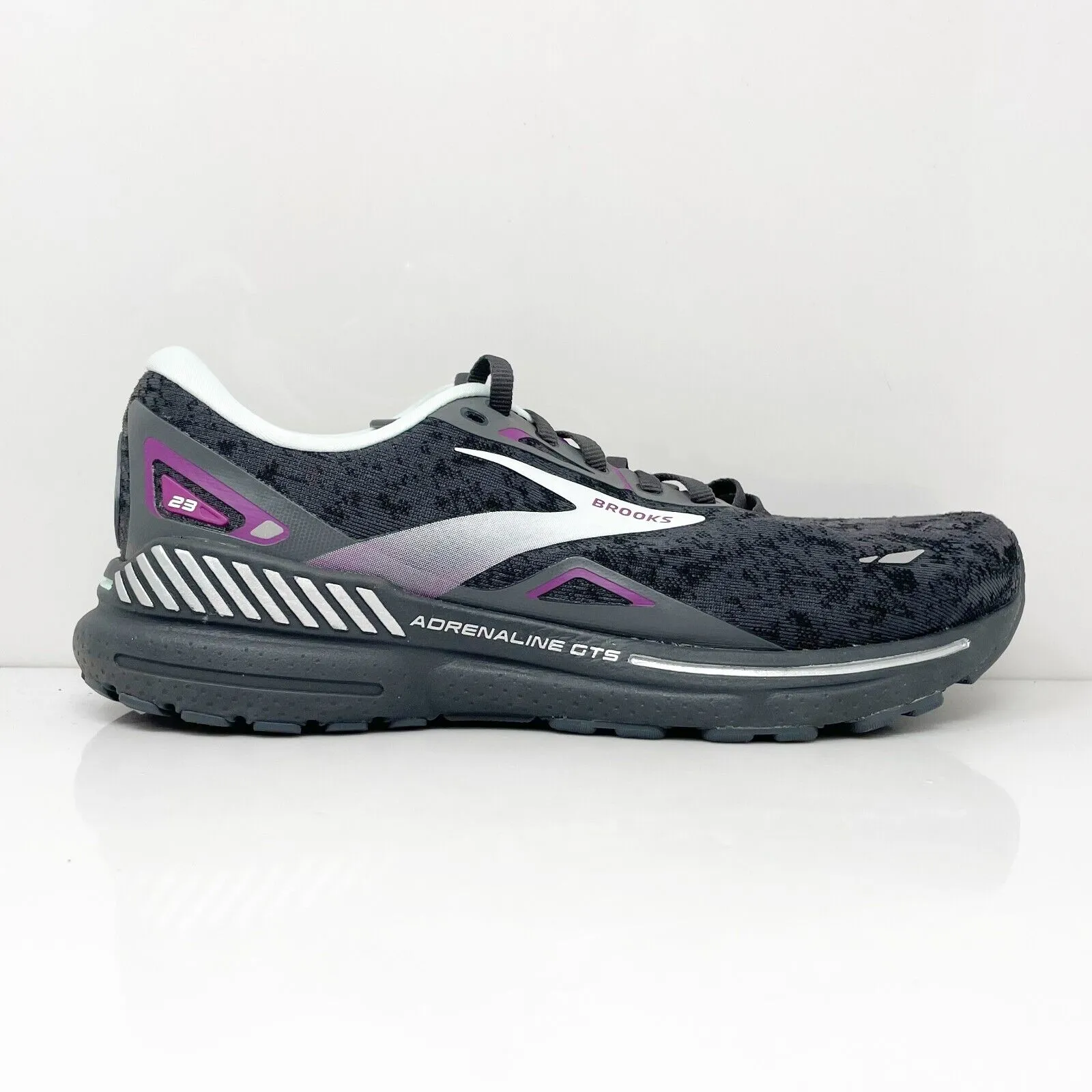 Brooks Womens Adrenaline GTS 23 1203811D072 Black Running Shoes Sneakers 10.5 D