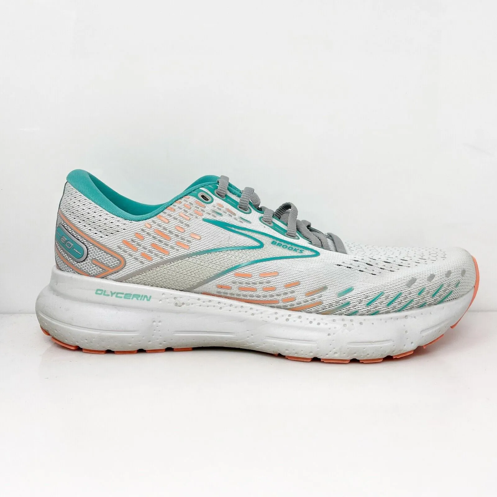 Brooks Womens Glycerin 20 1203691D061 Gray Running Shoes Sneakers Size 9.5 D