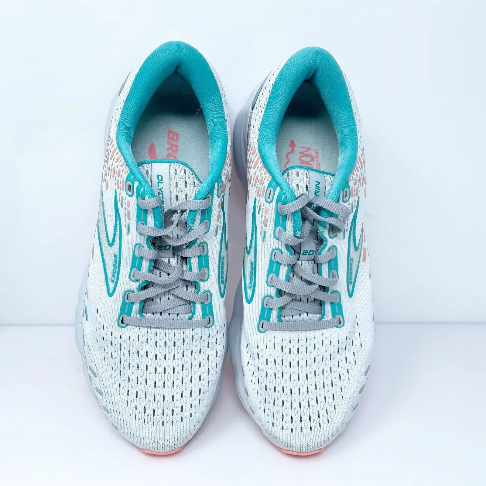 Brooks Womens Glycerin 20 1203691D061 Gray Running Shoes Sneakers Size 9.5 D