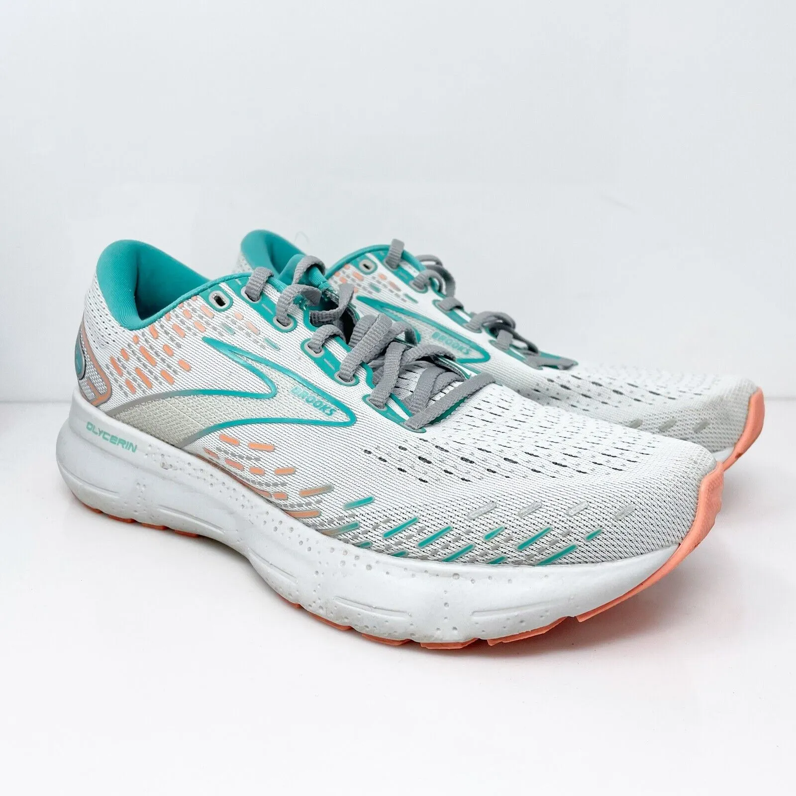 Brooks Womens Glycerin 20 1203691D061 Gray Running Shoes Sneakers Size 9.5 D