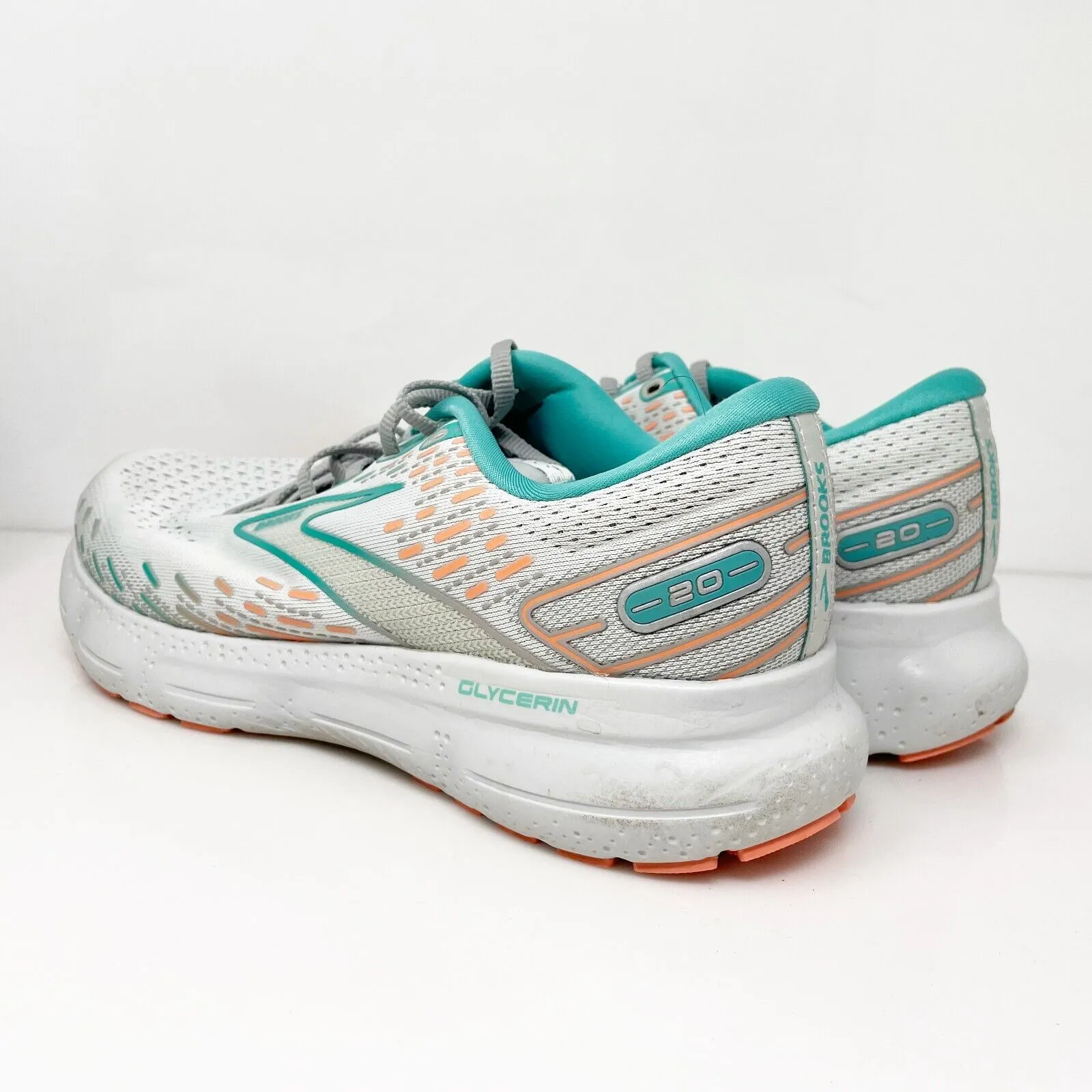 Brooks Womens Glycerin 20 1203691D061 Gray Running Shoes Sneakers Size 9.5 D