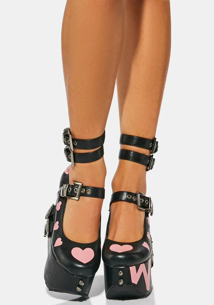 Buckle Platforms by Black Wicked Heart