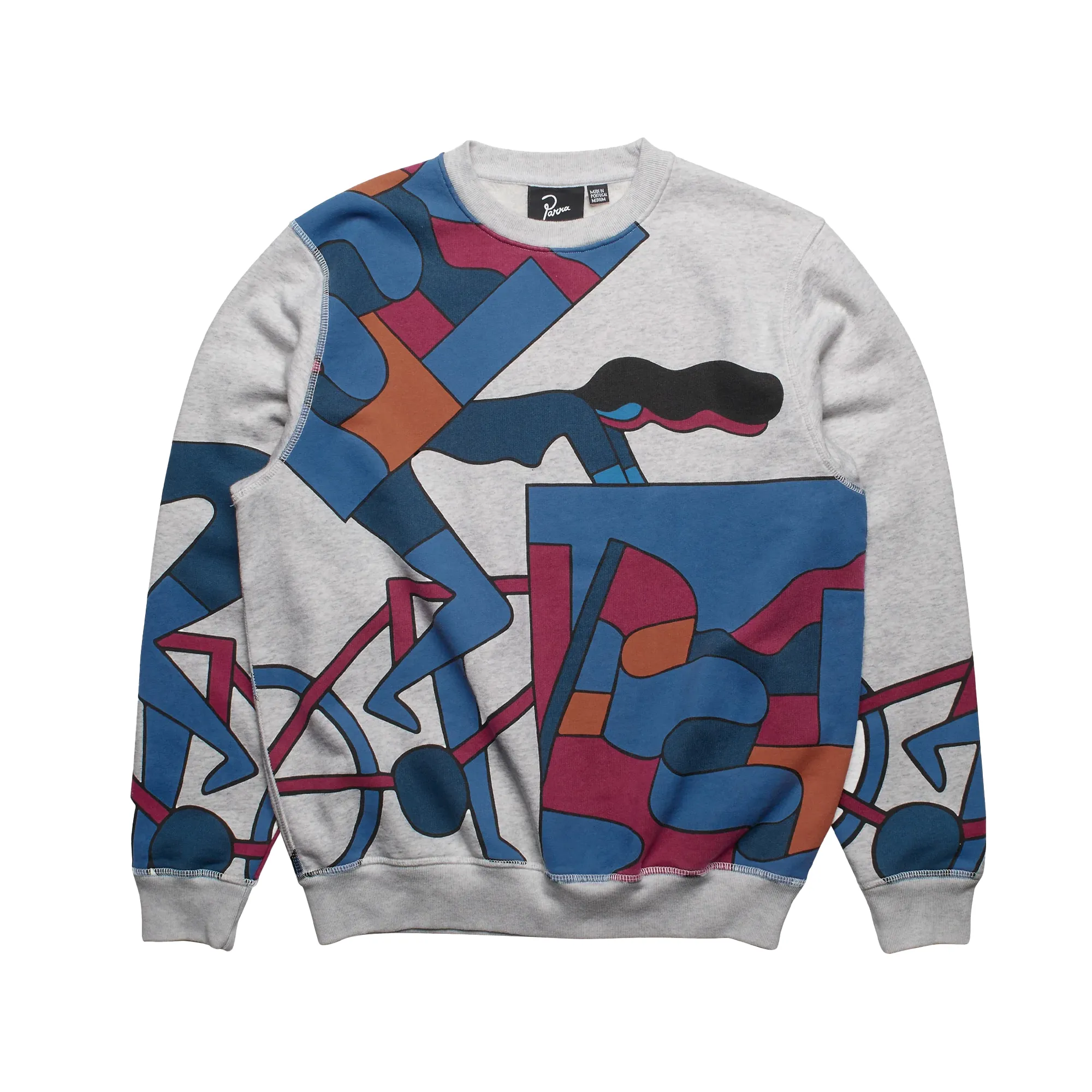 Parra Etappe 17 Crew Neck Sweatshirt in Heather Grey - Style Code 50310