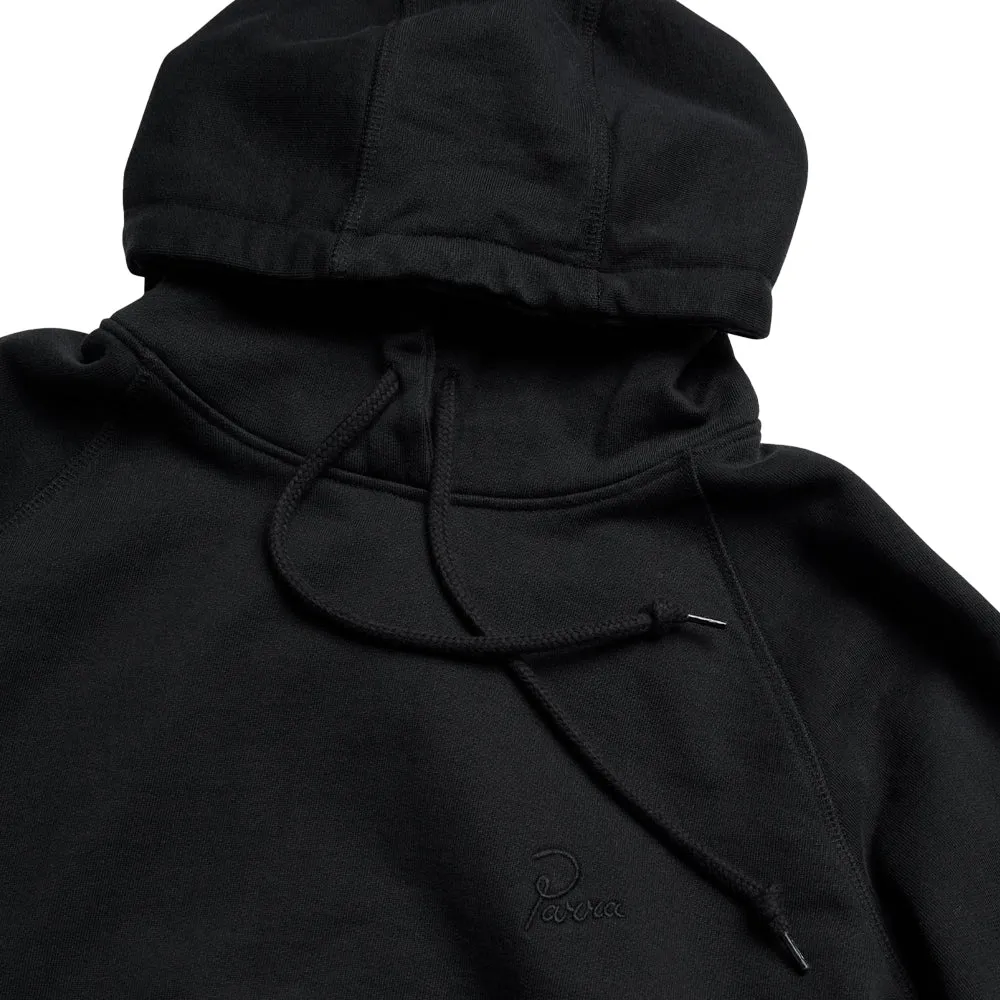 BY PARRA SCRIPT LOGO HOODED SWEATSHIRT // BLACK