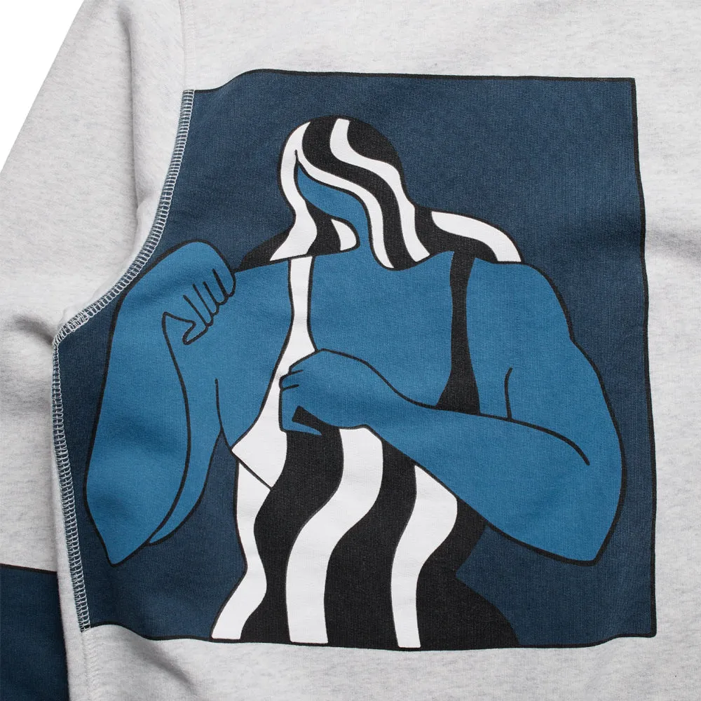 BY PARRA SELF DEFENSE HOODED SWEATSHIRT // HEATHER GREY