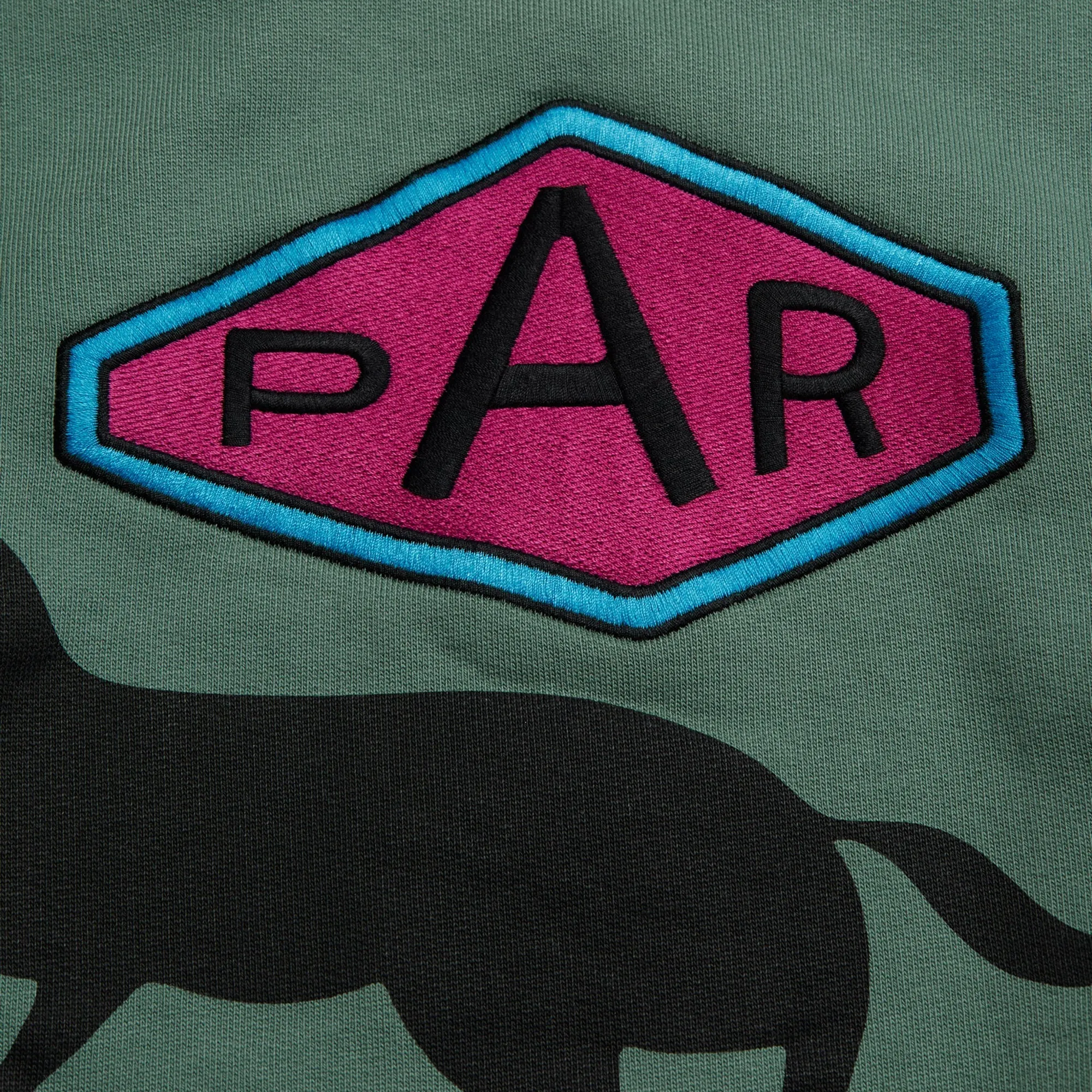 Parra Snaked By A Horse Pine Green Crewneck Sweatshirt - Style 50216