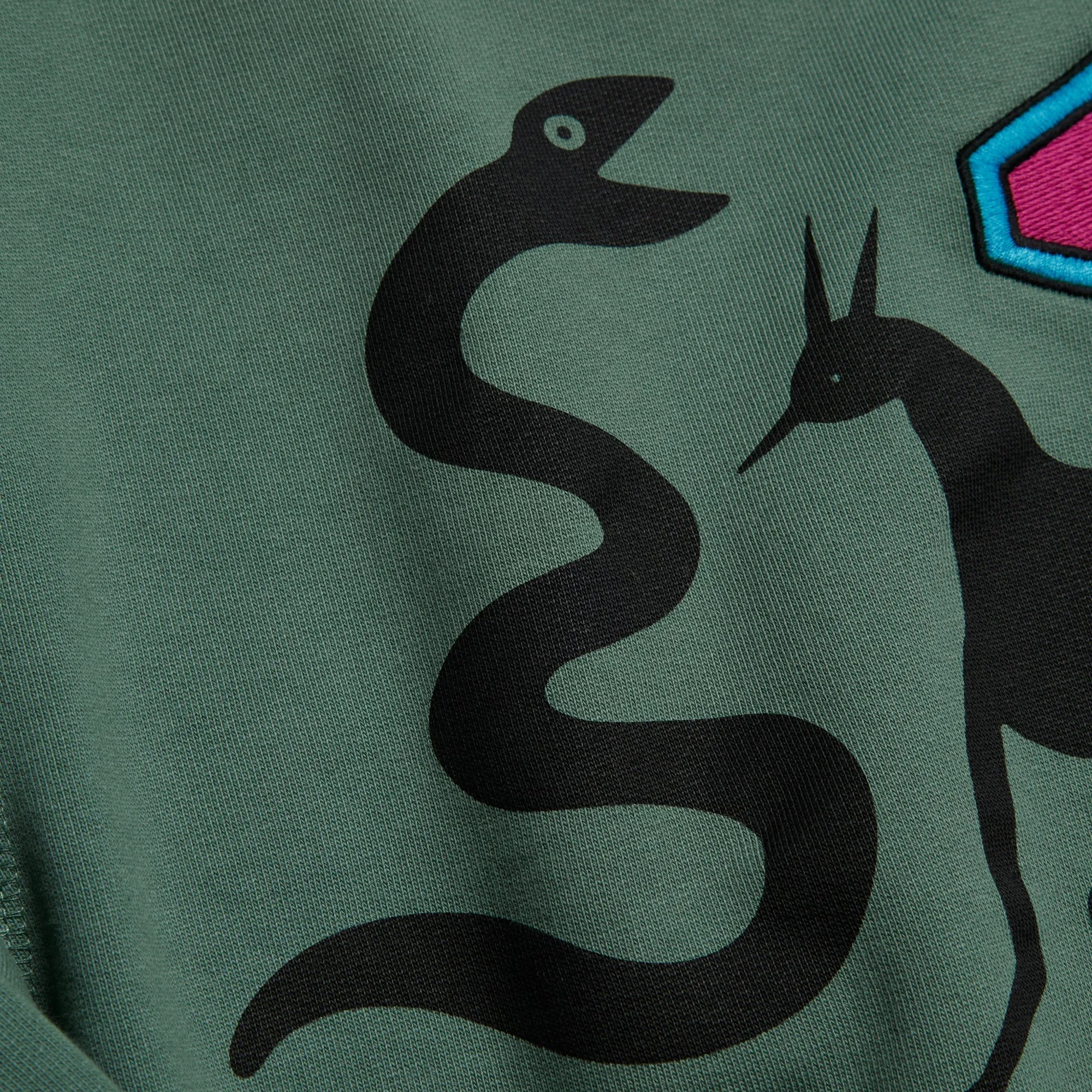 Parra Snaked By A Horse Pine Green Crewneck Sweatshirt - Style 50216