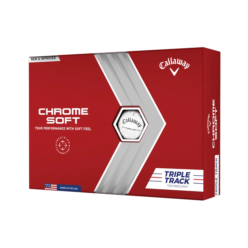 Callaway Chrome Soft Triple Track Golf Balls White 12 Pack 2022