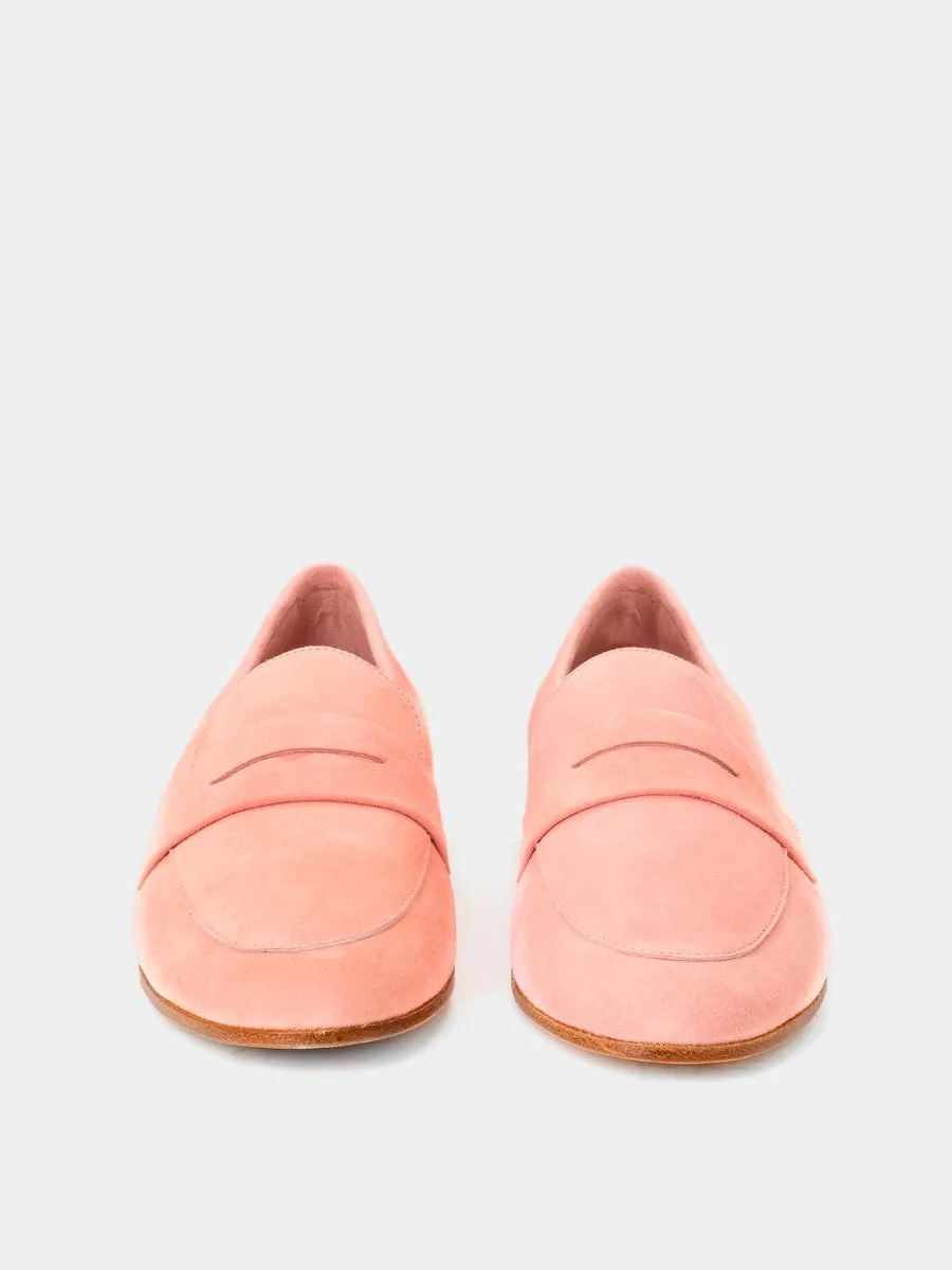 Cannes suede leather baby blue loafers