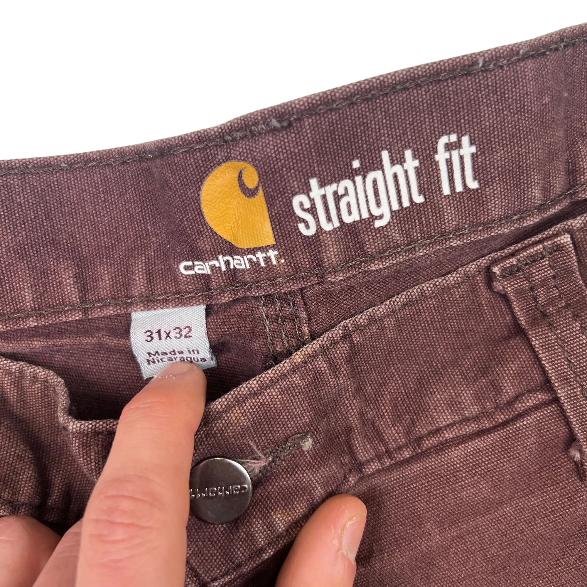 Carhartt Straight Fit Jeans Maroon