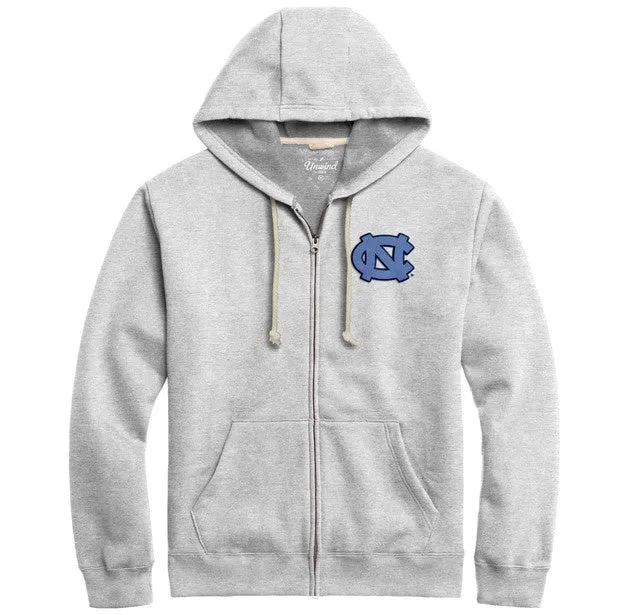 Carolina Tar Heels Full Zip Hoodie in Grey