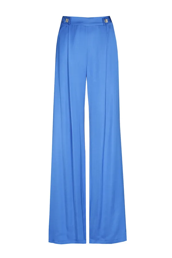 Caroline Biss ELECTRIC BLUE STRAIGHT LOOSE DRESSY TROUSERS