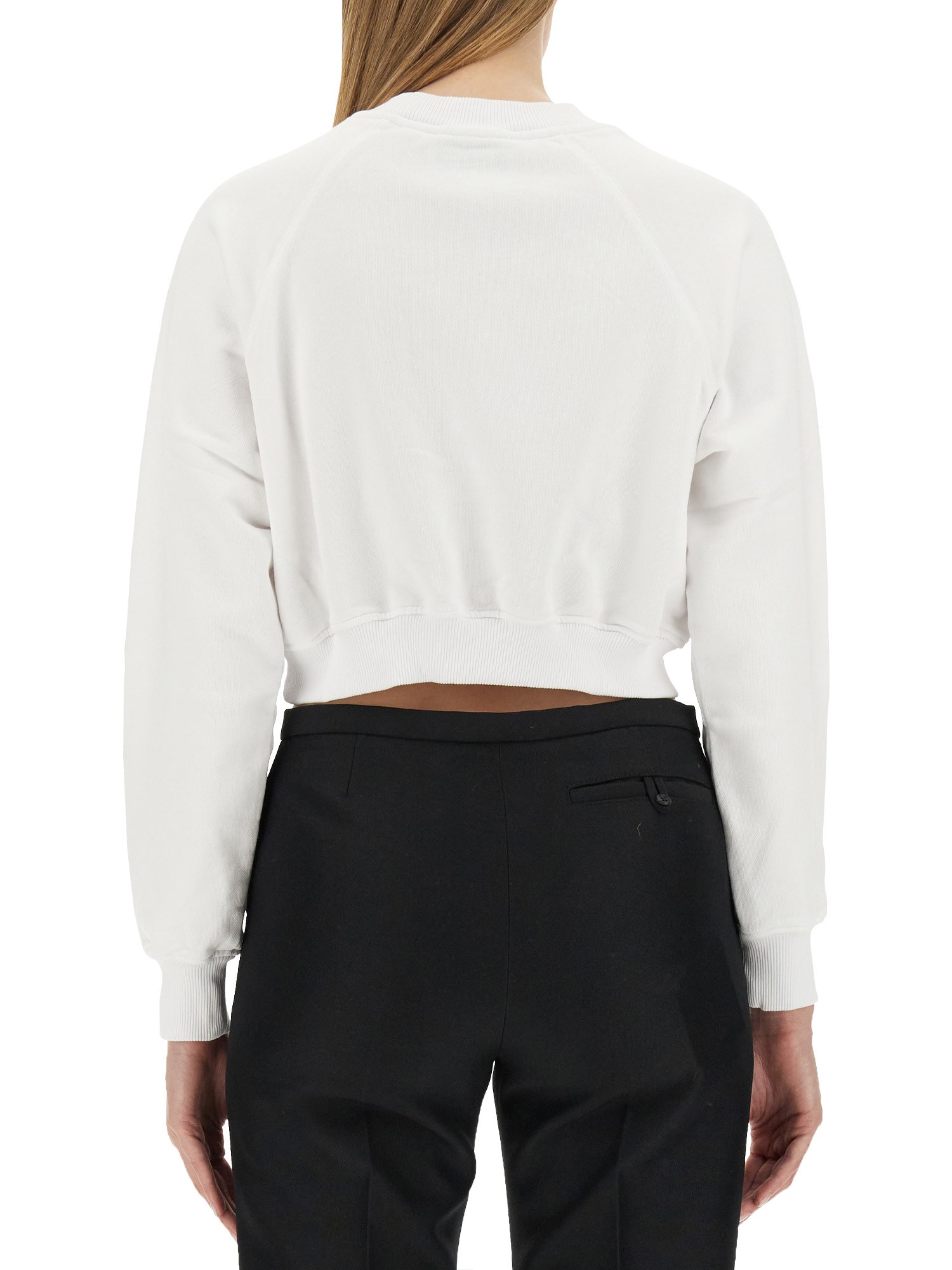 Casablanca Logo Cropped Cotton Sweatshirt