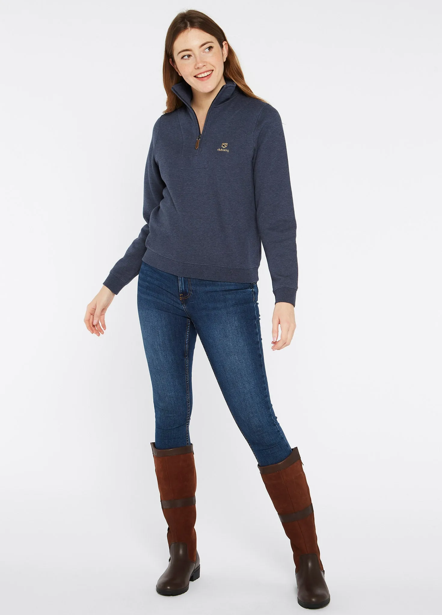 Castlemartyr Women's Quarter Zip Sweatshirt - Denim