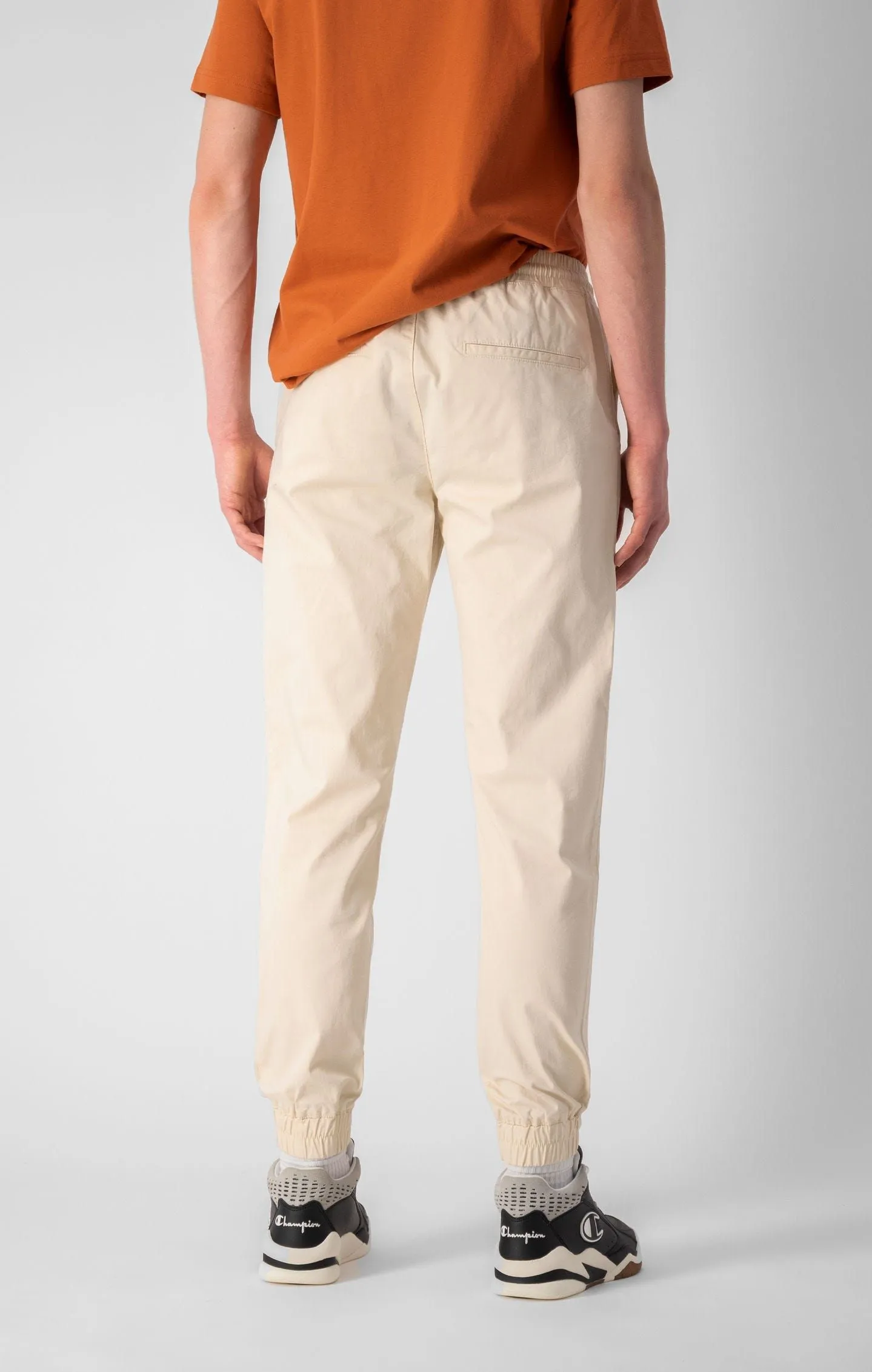 Champion Stretch Cotton Twill Cuffed Trousers - Cream