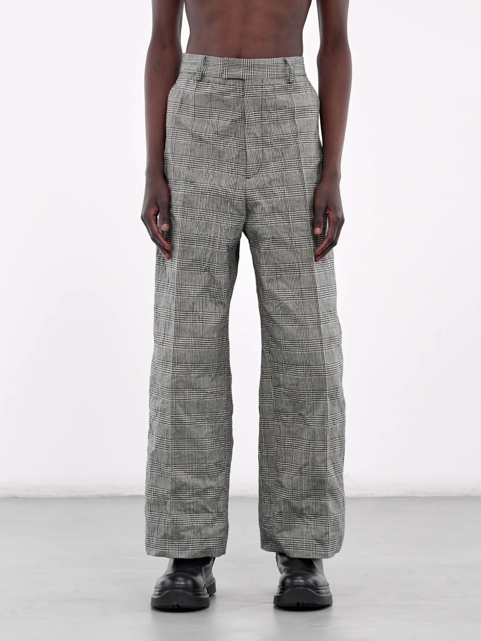 Check Trousers (UA66PA110G-GREY-CHECK)