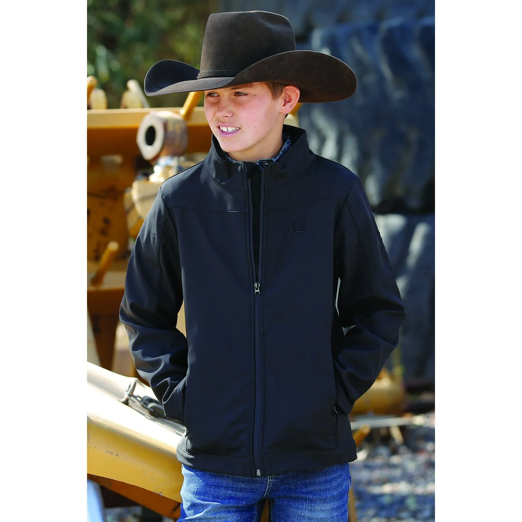 Cinch Boys Black Bonded Jacket - Boys Stylish Black Jacket