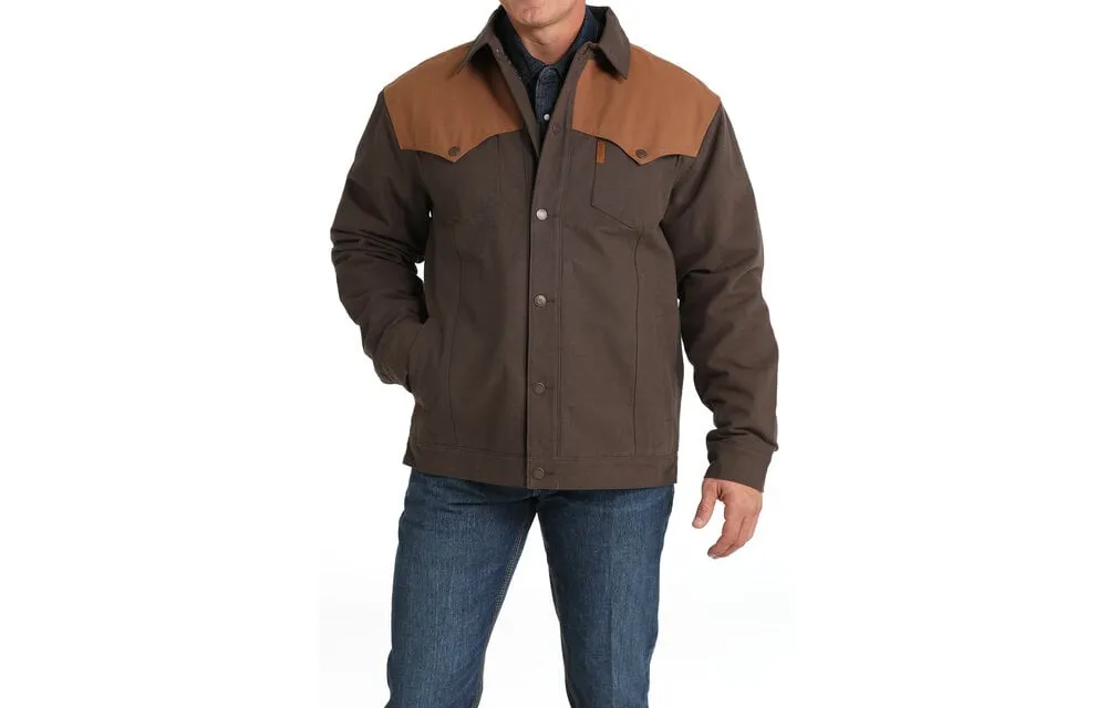 Brown Canvas Western Yoke Jacket by Cinch - Shop Now