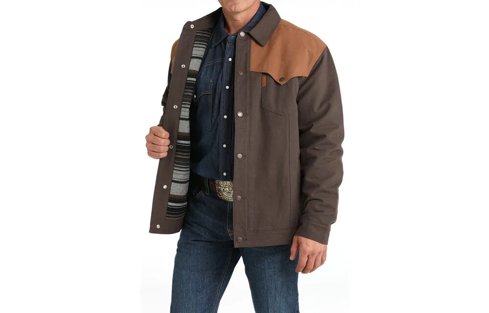 Brown Canvas Western Yoke Jacket by Cinch - Shop Now