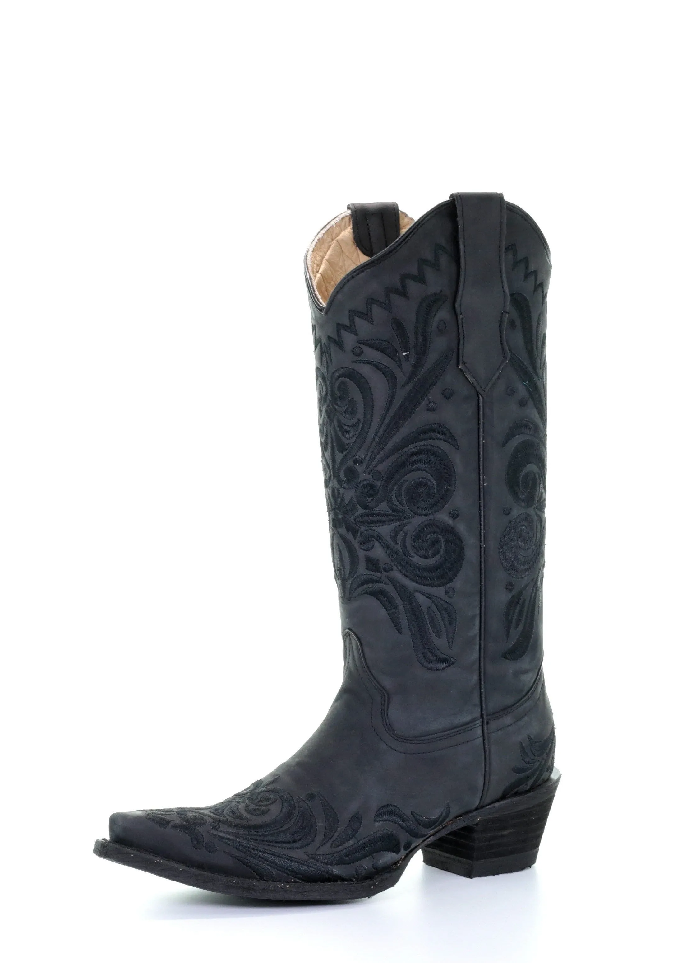 Circle G Black Filigree Embroidered Women's Boot - Big Discount